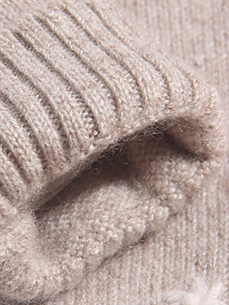 Kids Soft Cashmere Holiday Sweater with Candy Cane and Snowflake